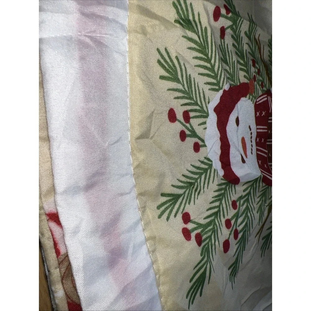 Vintage 3 Pcs King Merry Christmas Quilt Set Festive Bedspread Rustic Farmhouse‎